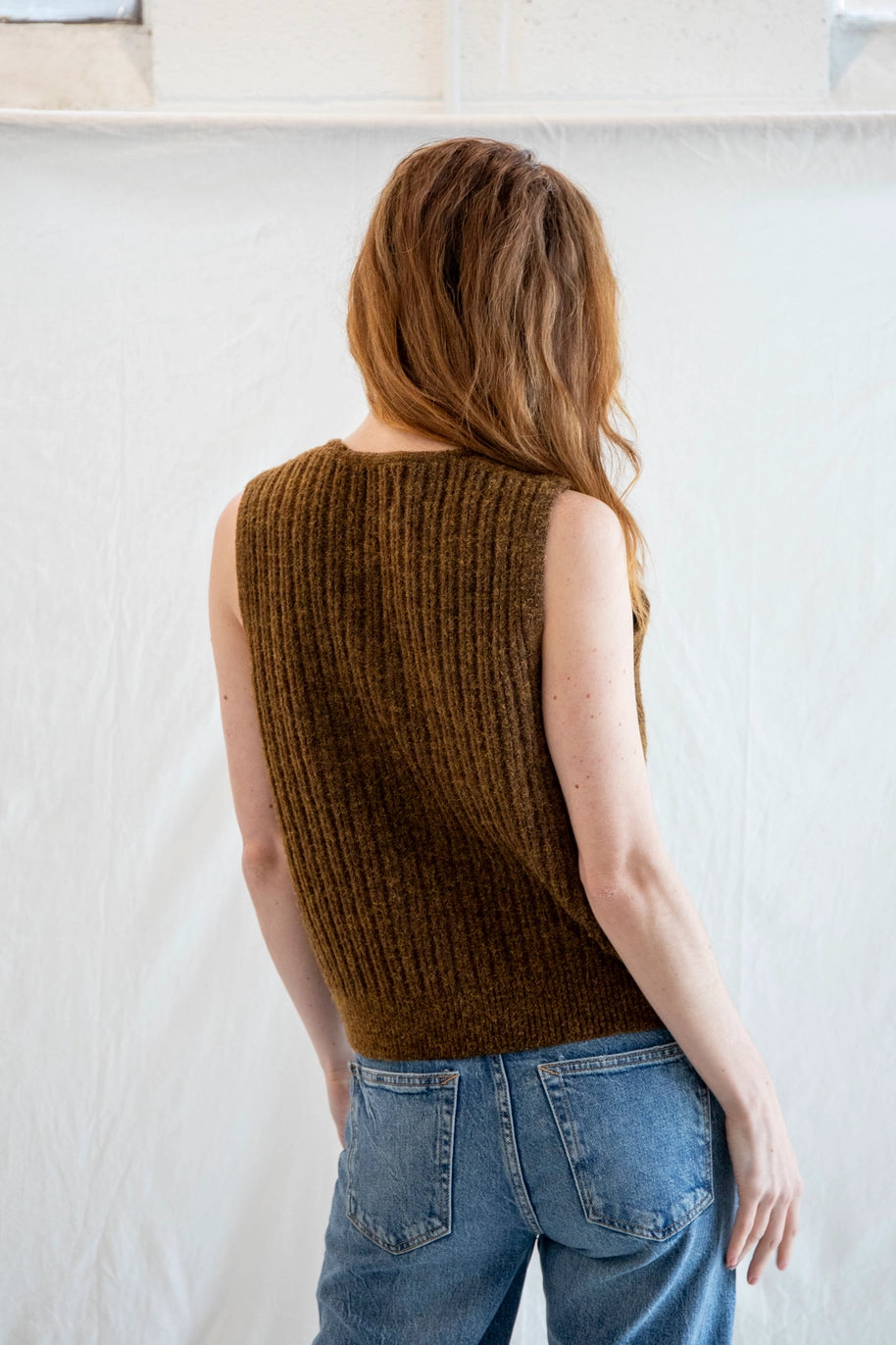 Brown Granny Vest