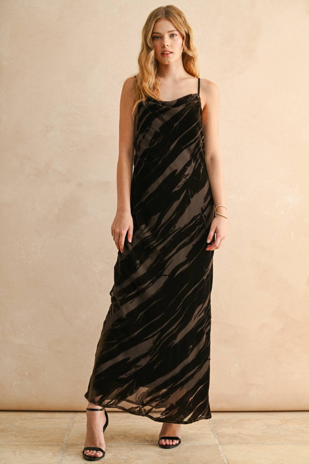 Velvet Textured Maxi Dress