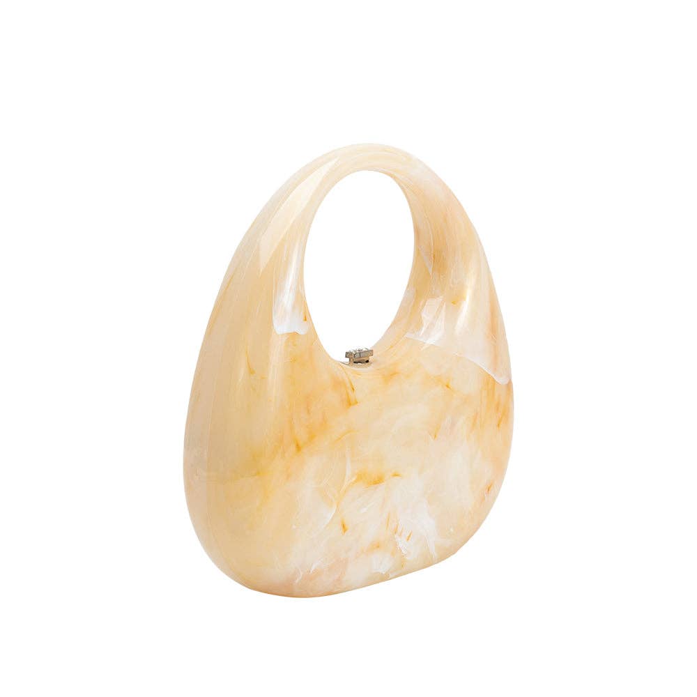 Maribel Natural Acrylic Top Handle Bag