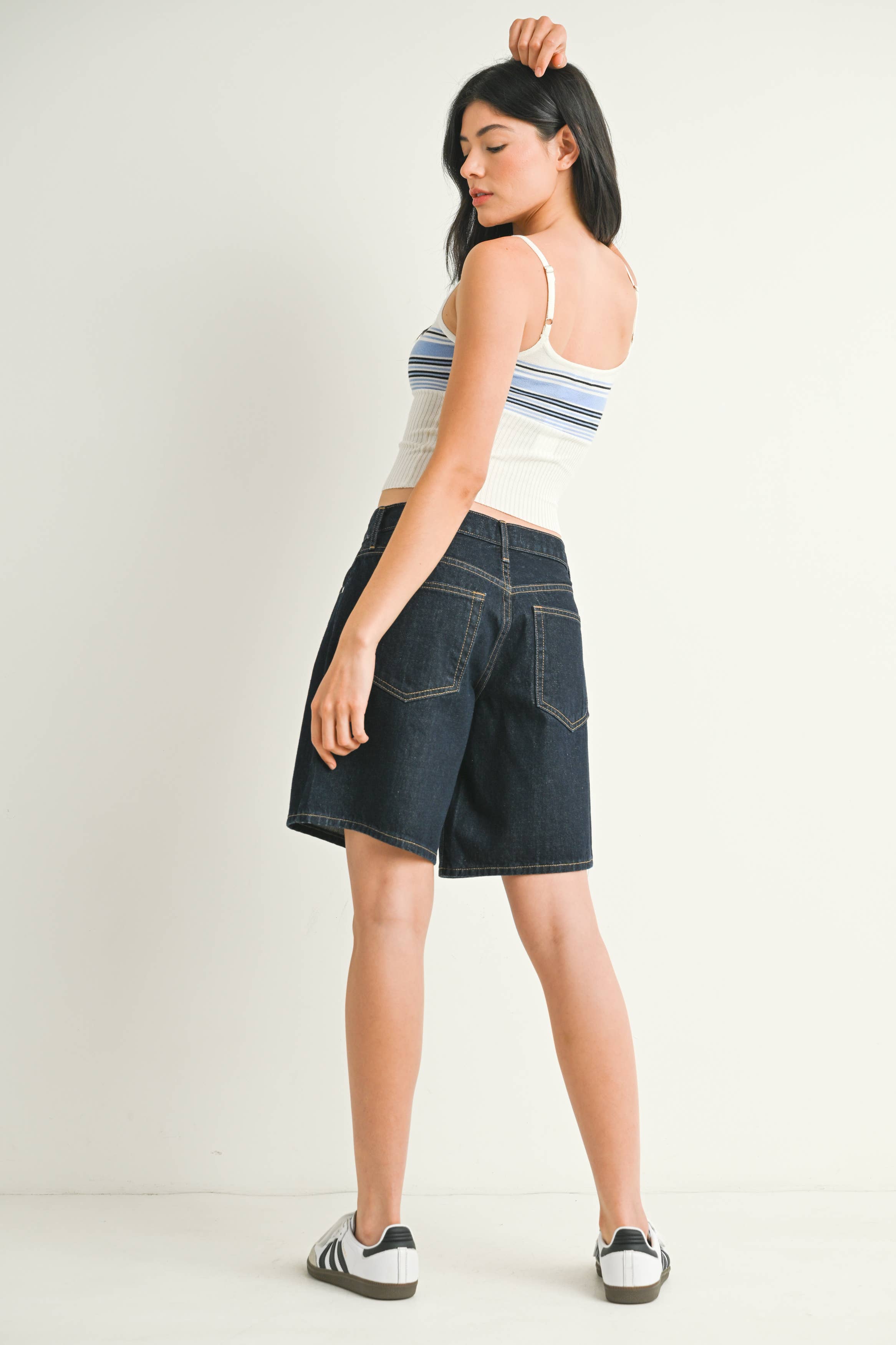 Dark Wash Denim Jort