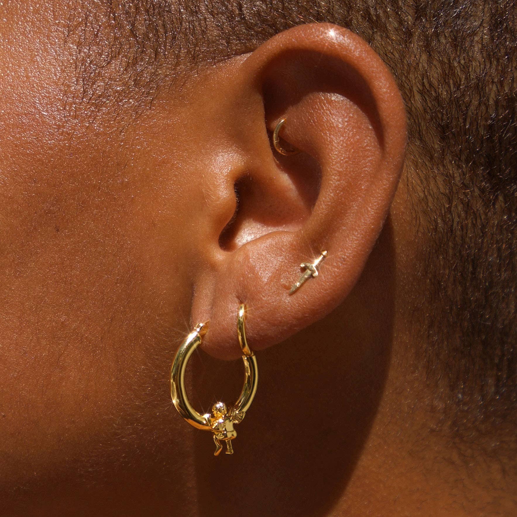 Cherub Hoops - Gold