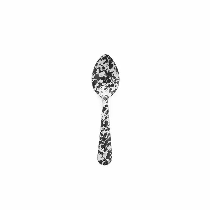 Splatter Enamelware Medium Spoon - Black & White - Downerss