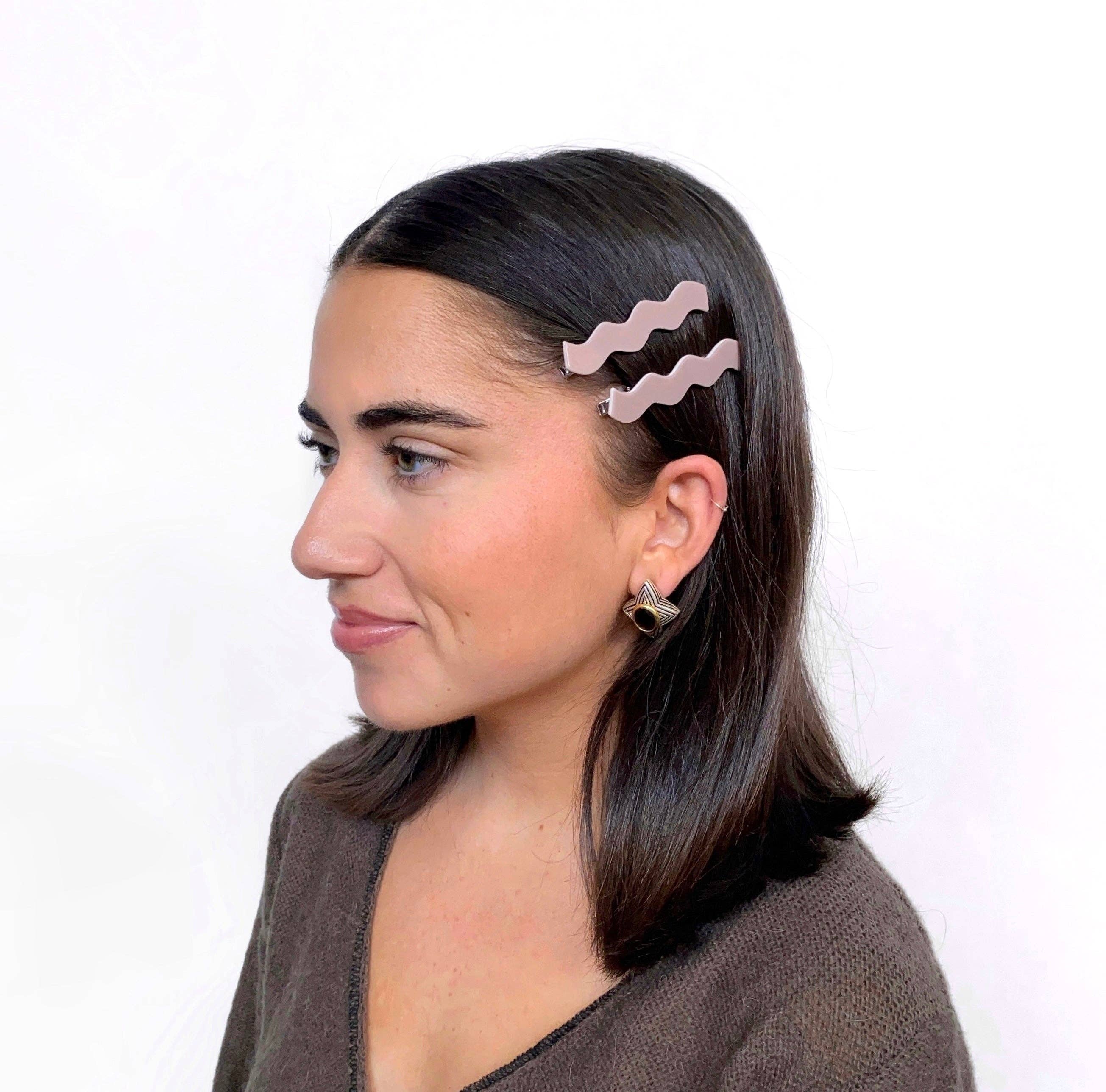 Allie Clips in Taupe