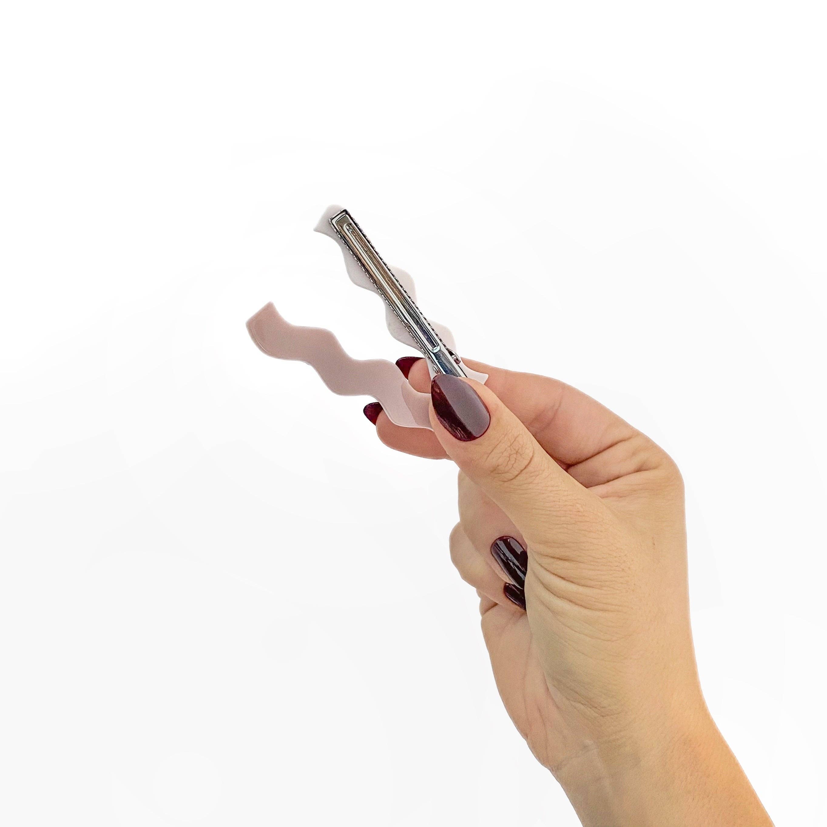Allie Clips in Taupe