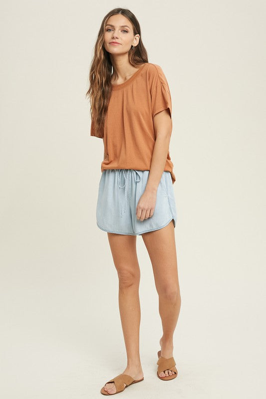 Chambray Shorts