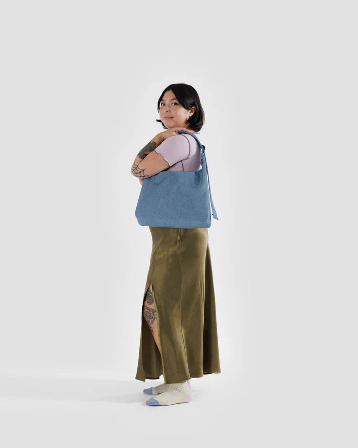 Big Nylon Shoulder Bag - Digital Denim