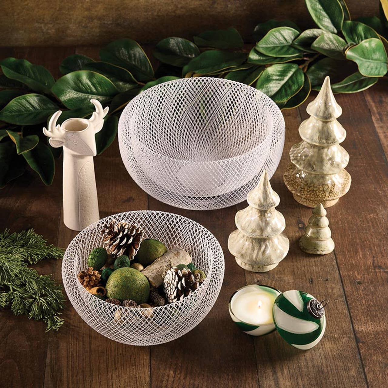 Mesh White Bowls