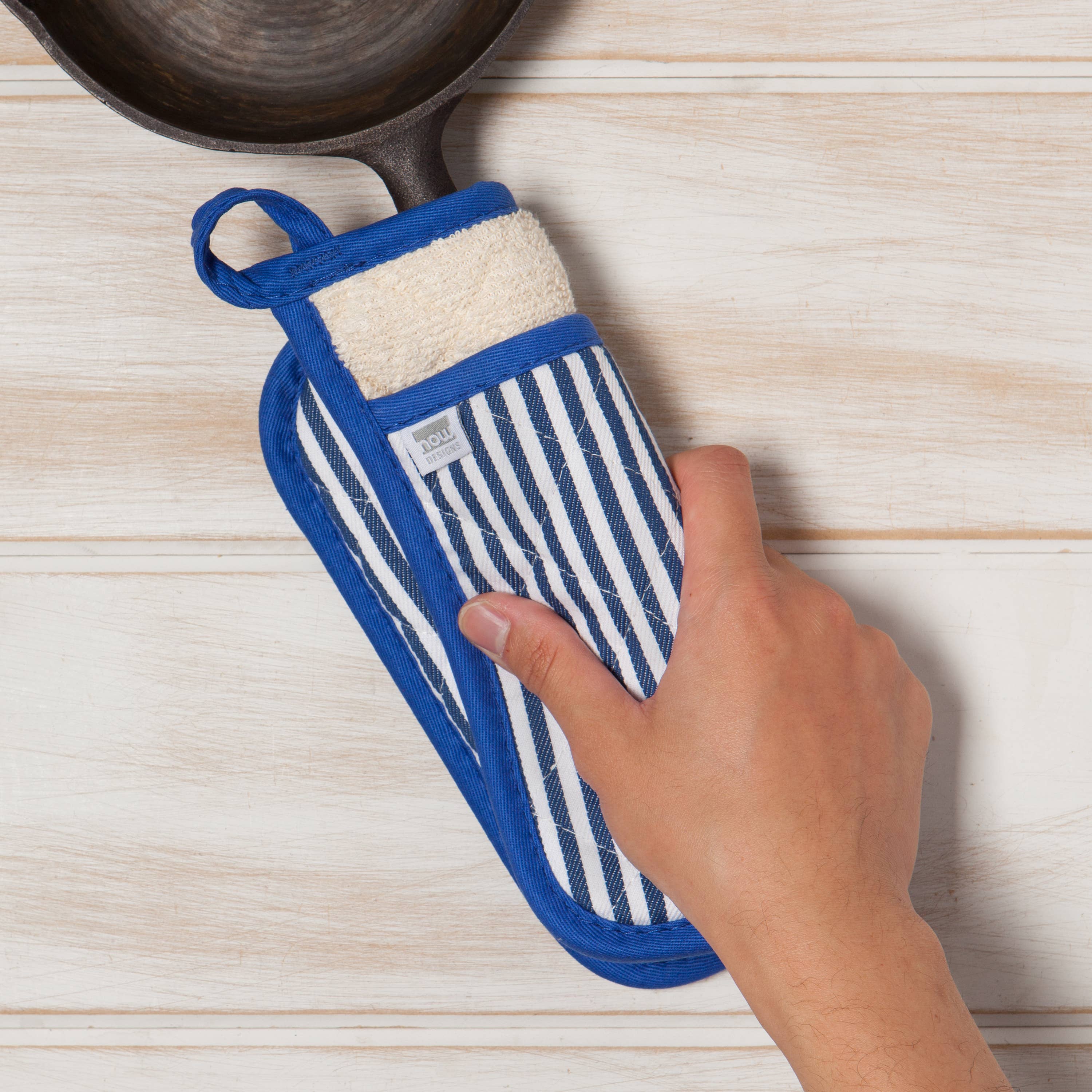 Blue Narrow Stripe Potholder