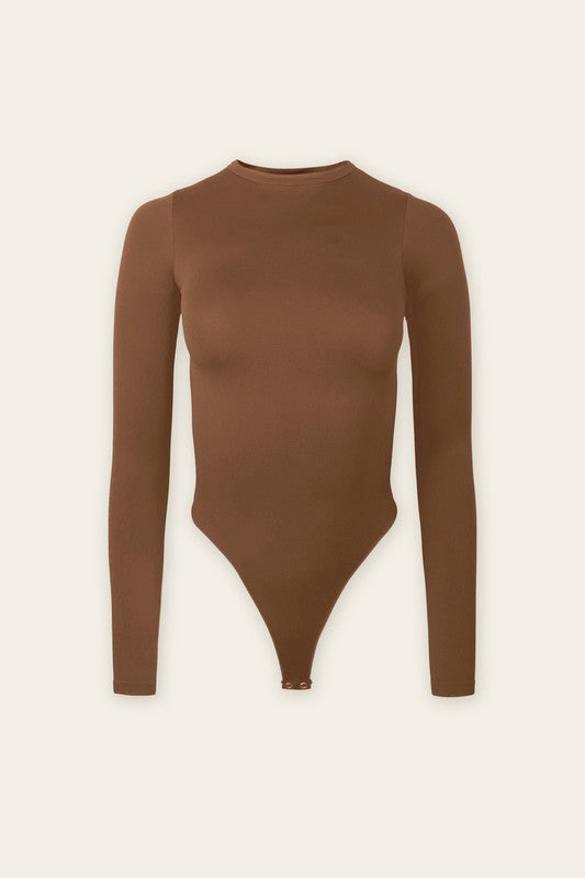 Mocha Long Sleeve Bodysuit