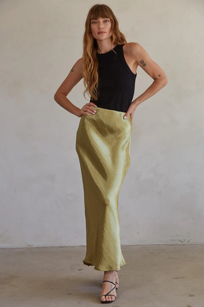 Valeria Skirt - Olive Gold