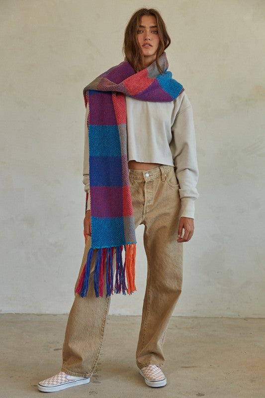 Orange Gingham ScarfÂ