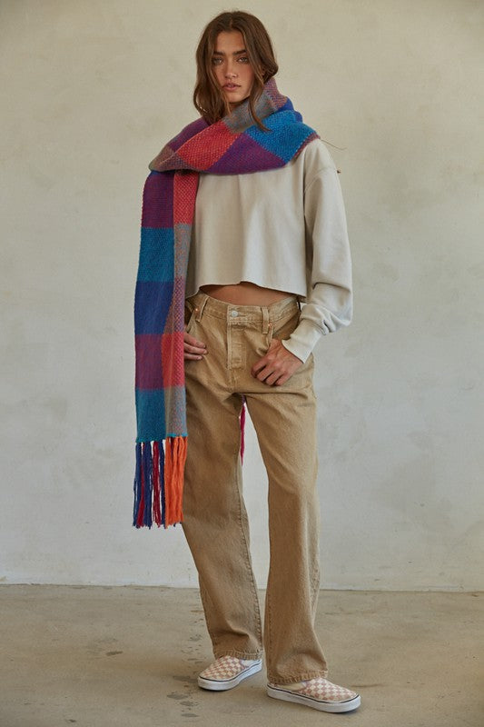 Orange Gingham ScarfÂ