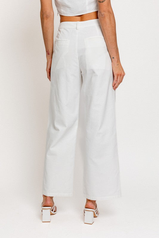 White Linen Trousers