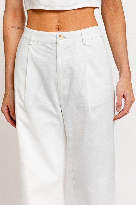White Linen Trousers