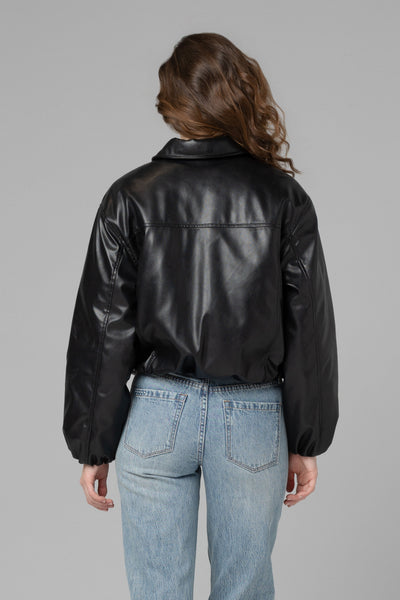 Knock Out Leather Bomber