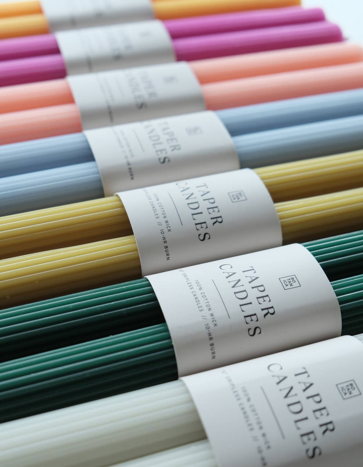 Taper Candle Pair - Martini Olive