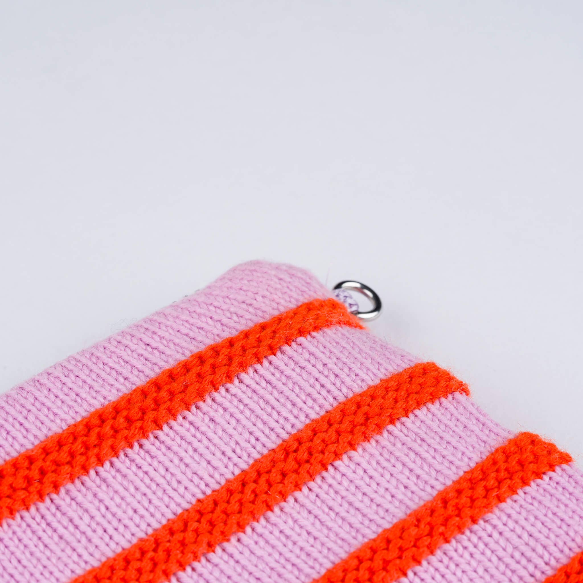 Super Stripe Knit Pouch: Poppy Lilac