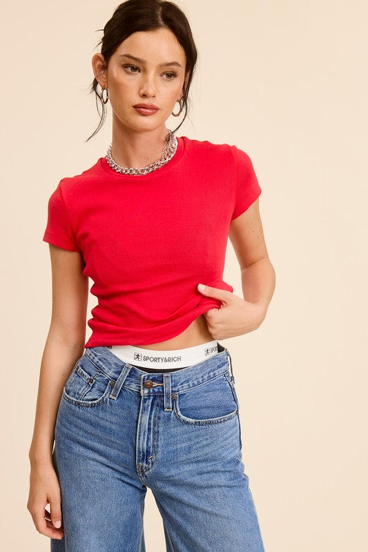 Red Baby Tee - Downerss
