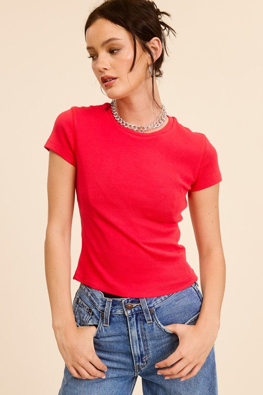 Red Baby Tee - Downerss