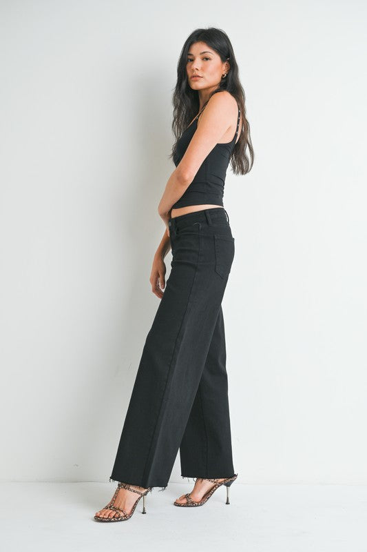 Relaxed Wide Leg - Black - Downerss