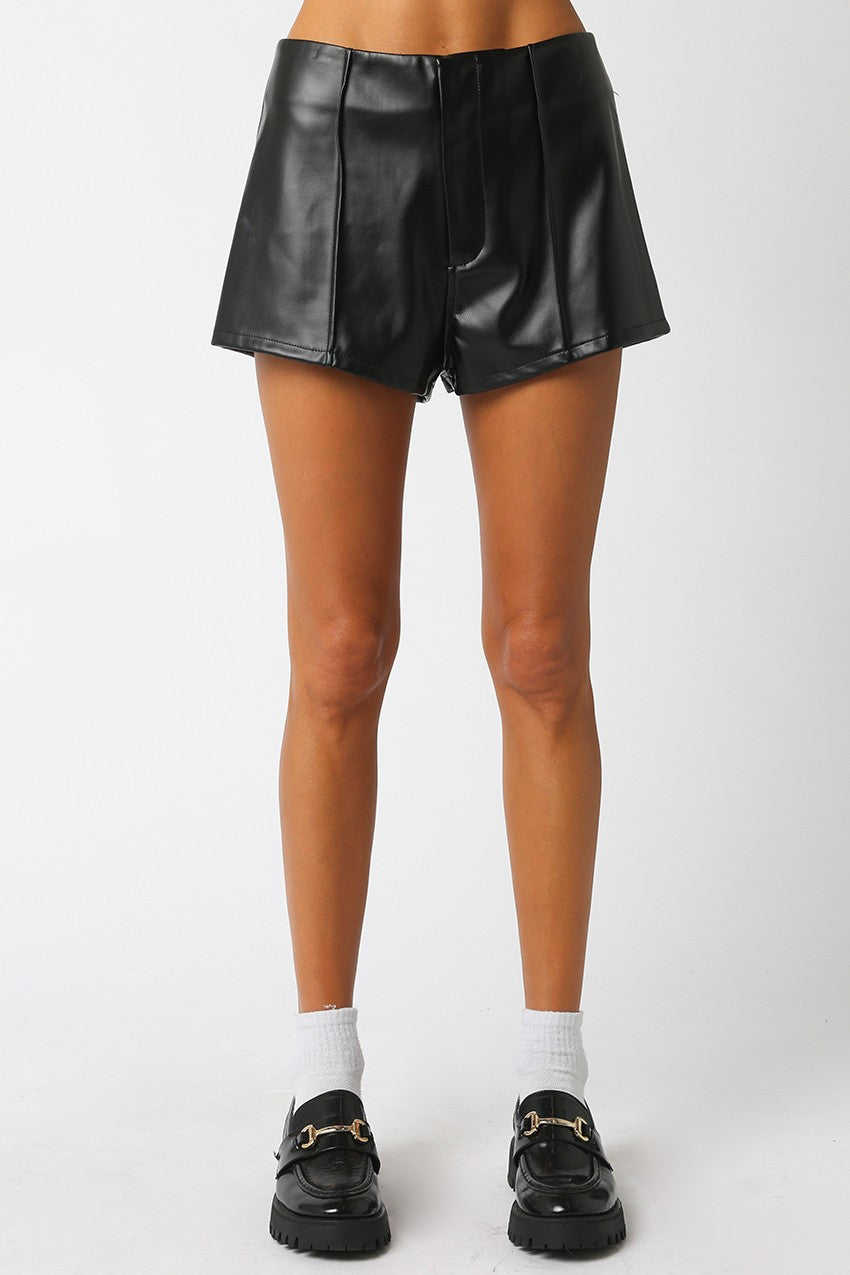 Jenna Leather Micro Shorts