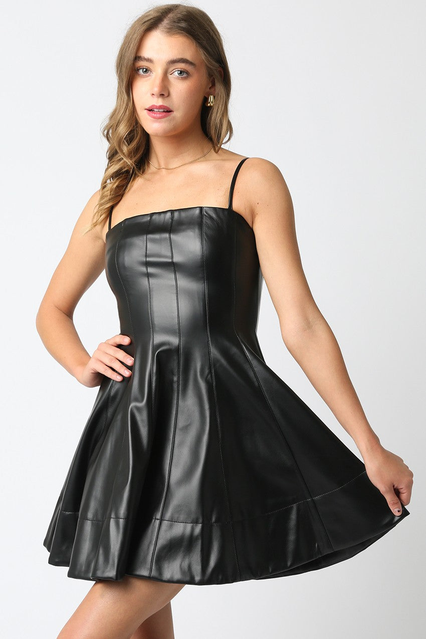 Baylee Leather Mini Dress