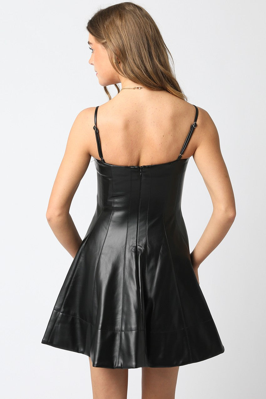 Baylee Leather Mini Dress