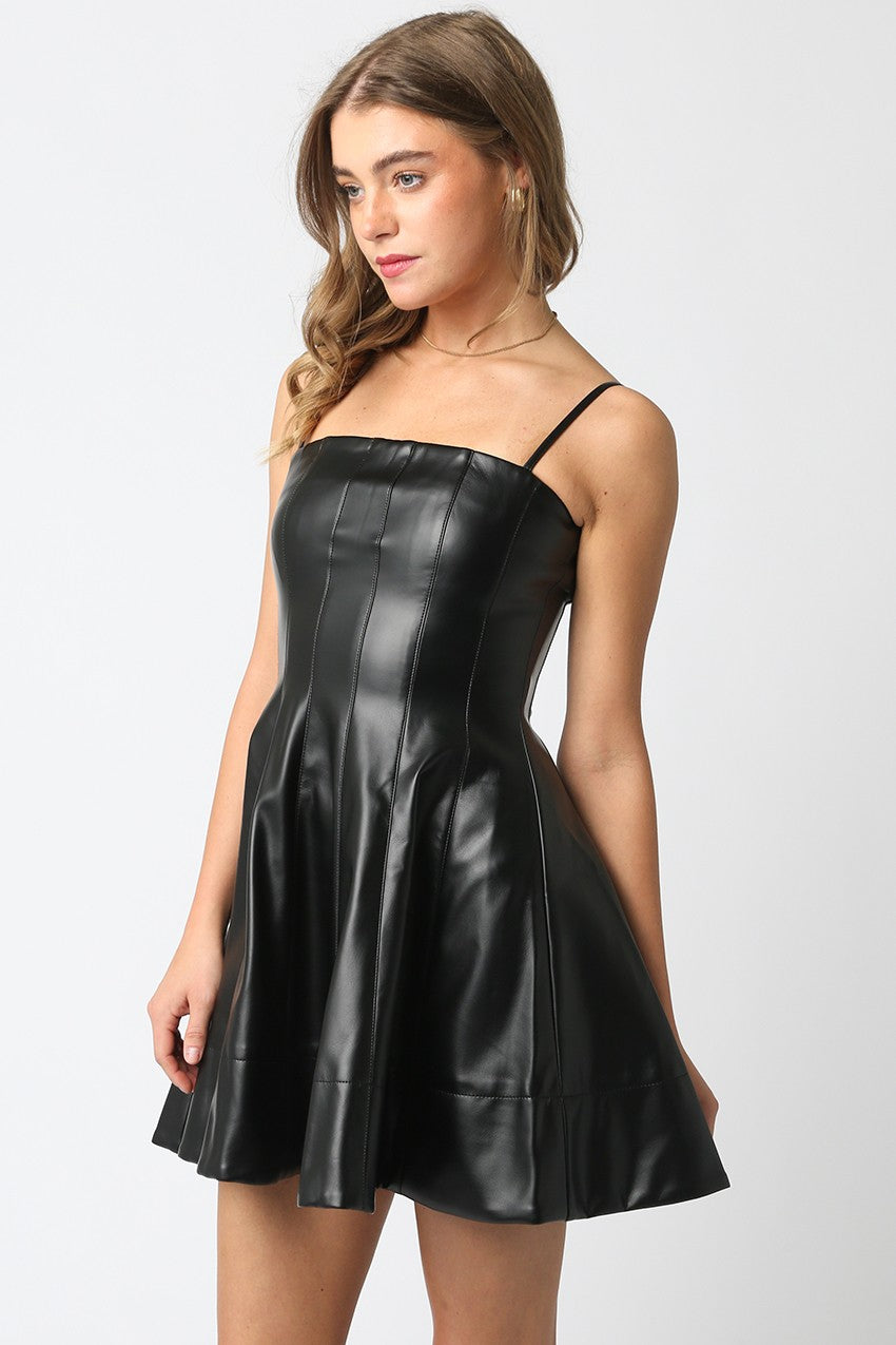 Baylee Leather Mini Dress