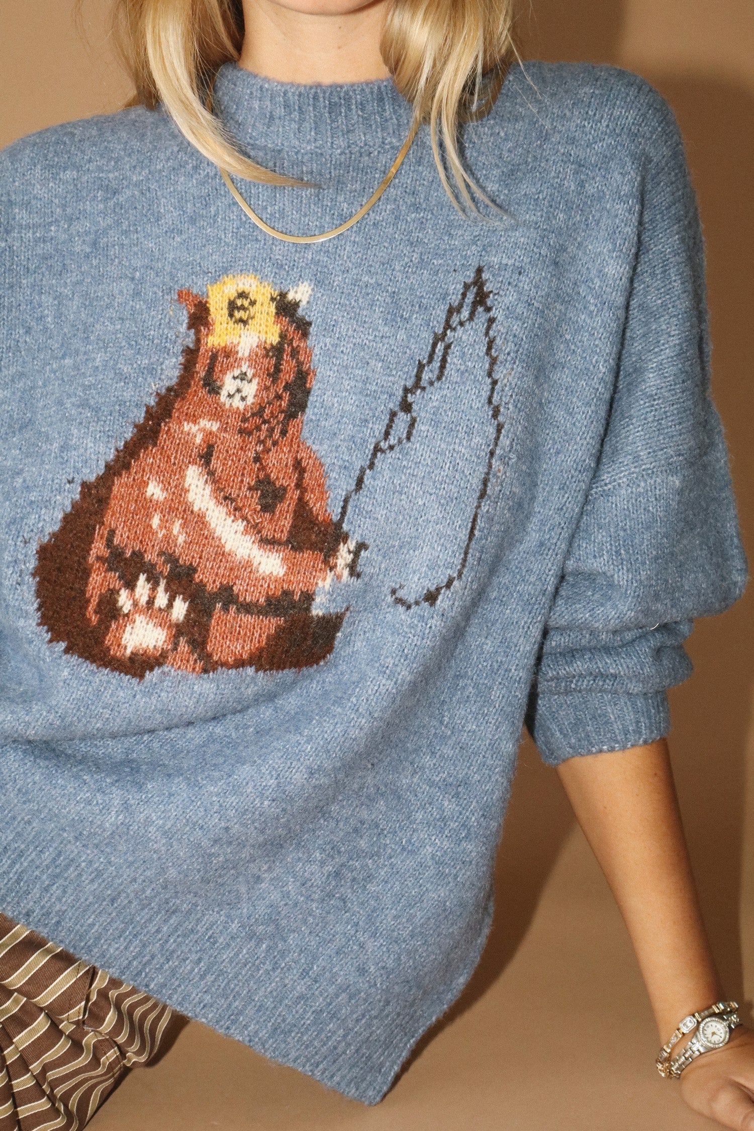 Fishing Bear Sweater
