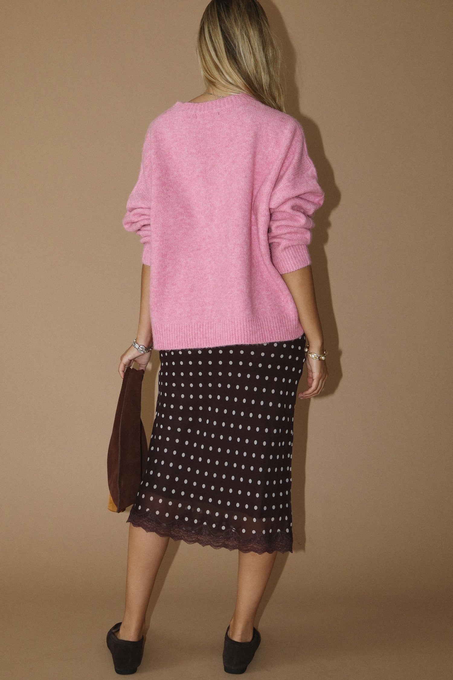 Dalmatian Fuzzy Pink Sweater