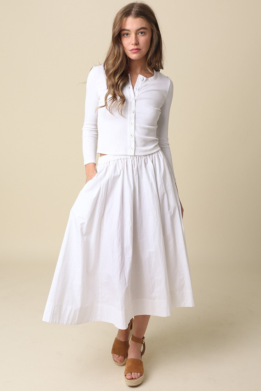 Sasha Gathered Maxi Skirt