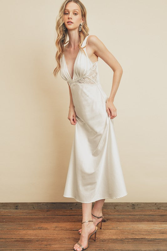 All Night Lace Maxi Dress - Downerss