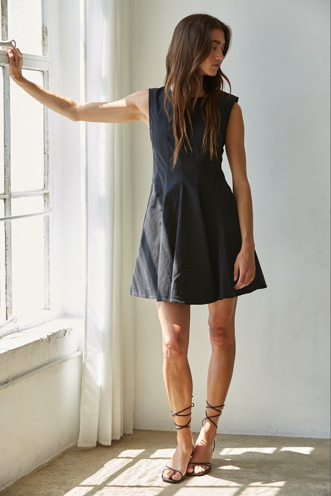 Cotton Flare Mini Dress