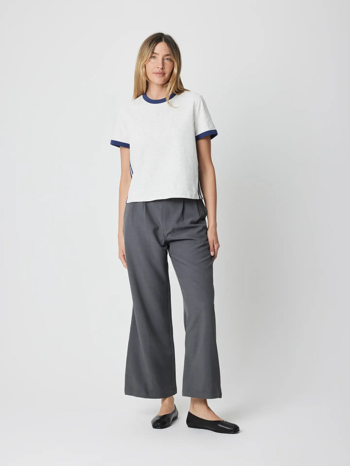 The Cait Top - Grey/Blue