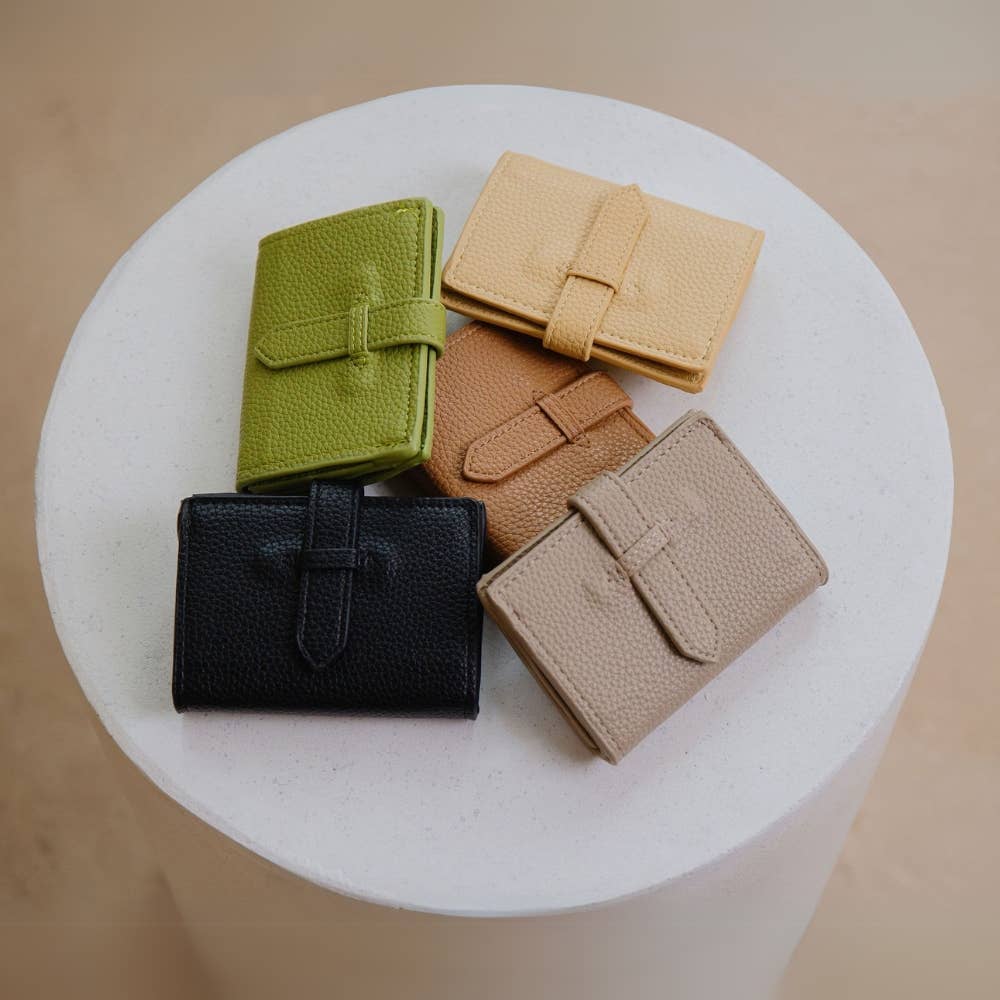 Pria Tan Vegan Leather Wallet