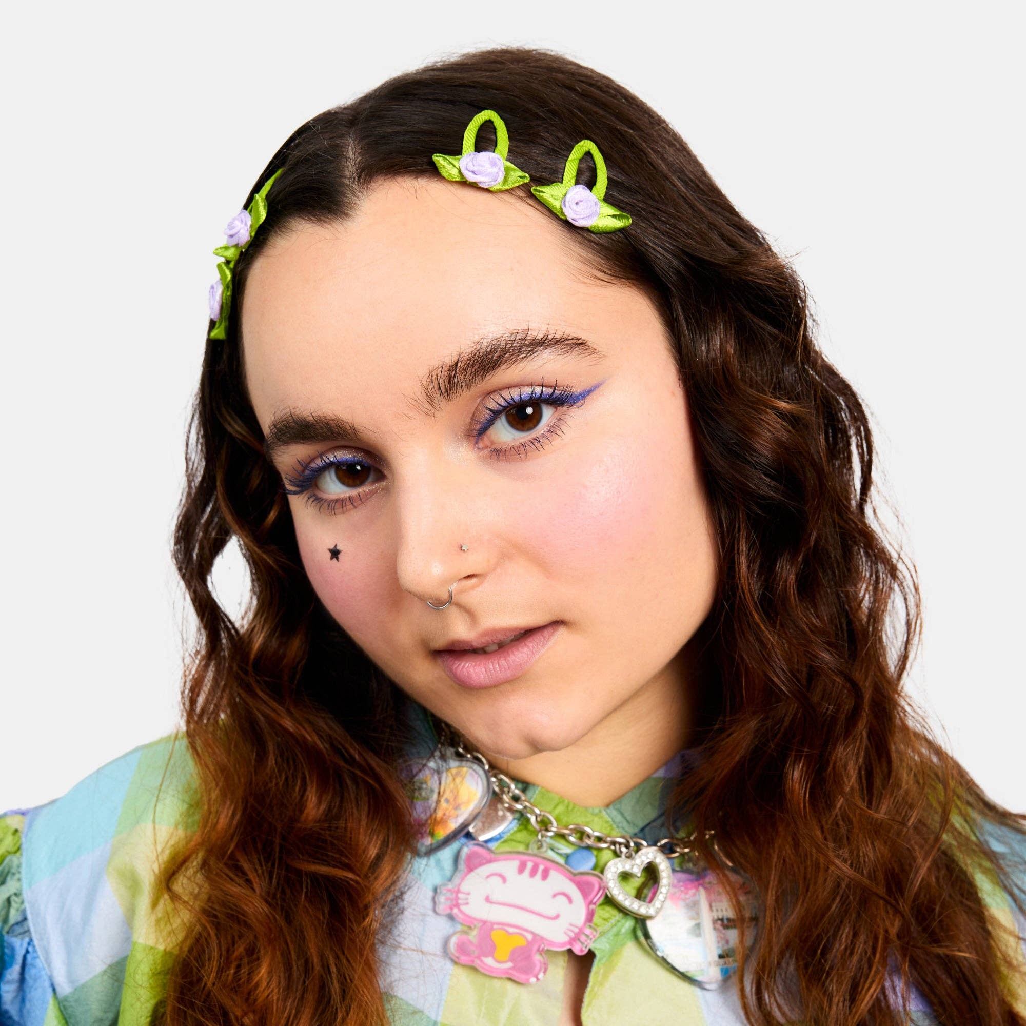 CHUNKS - Rosette Snap Clips in Lilac