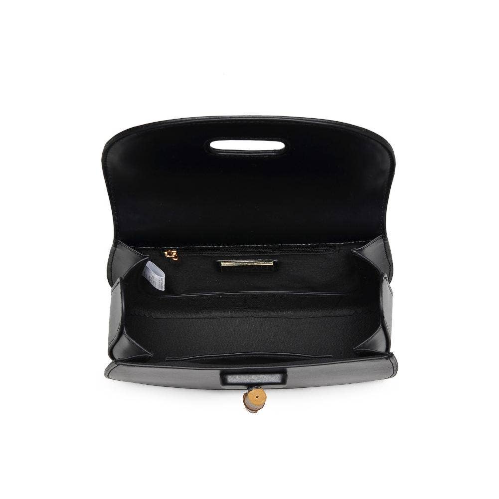 Bamboo Top Handle Crossbody - Black