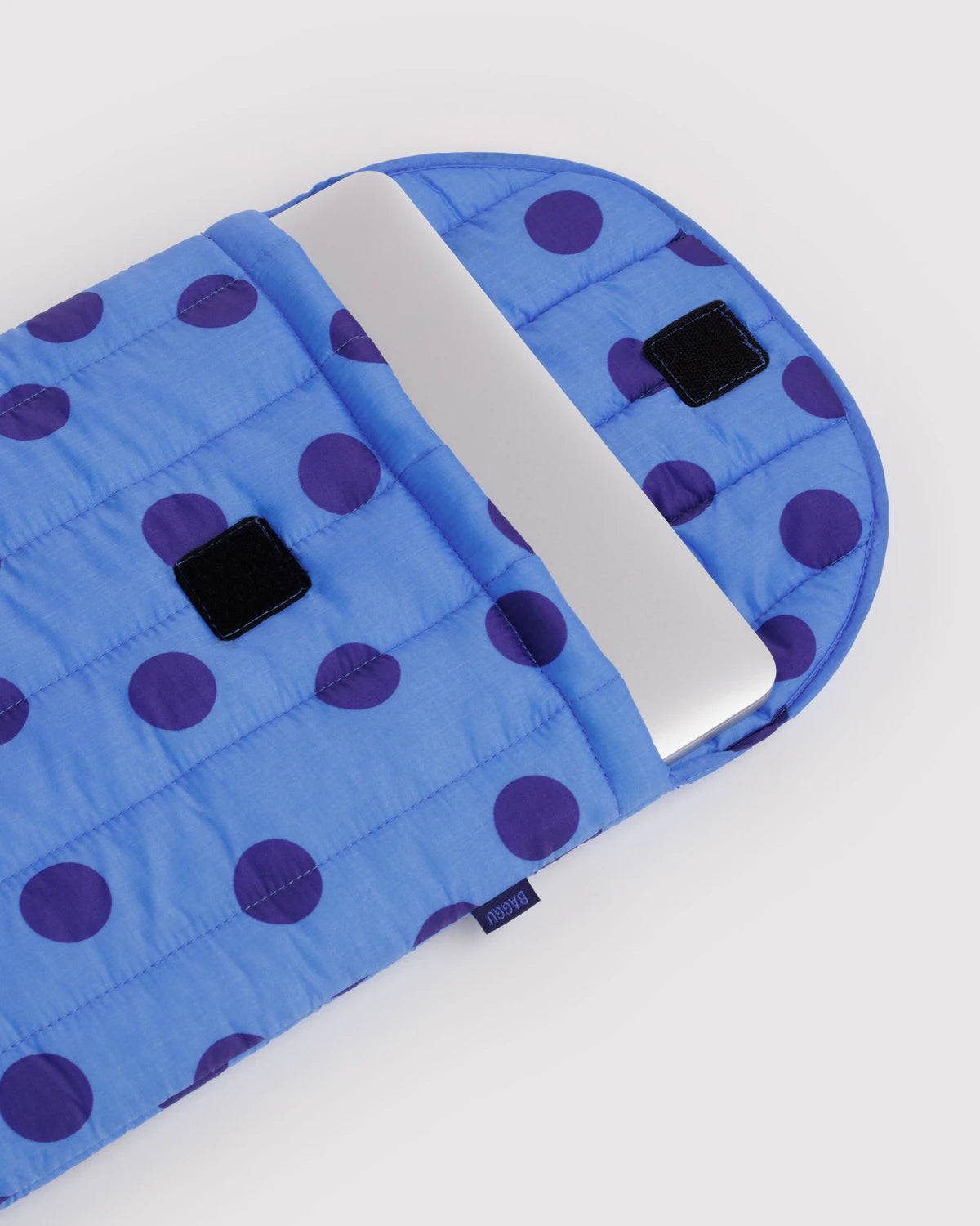 Puffy Laptop Sleeve 16" -Blue Polka Dot