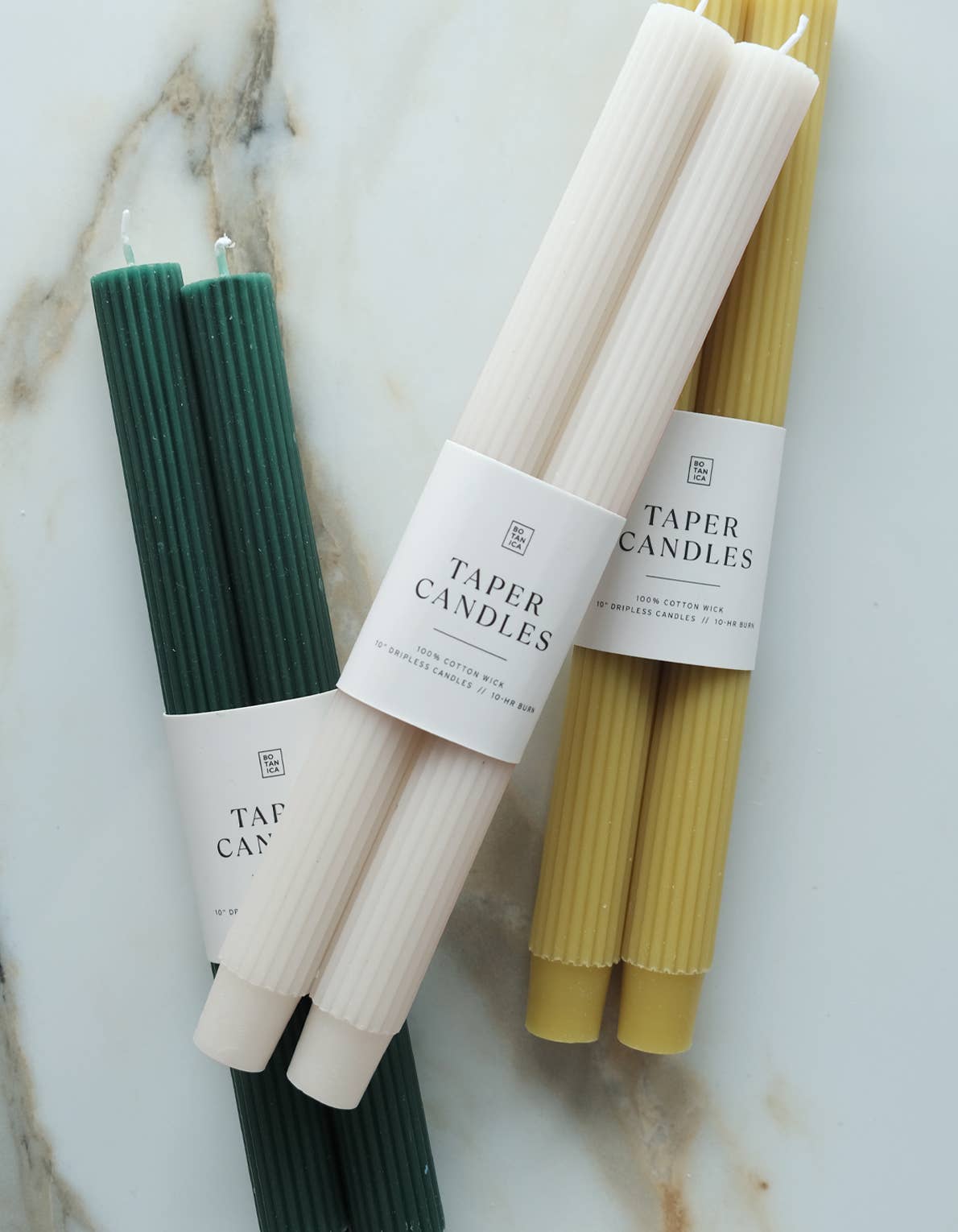 Taper Candle Pair - Martini Olive