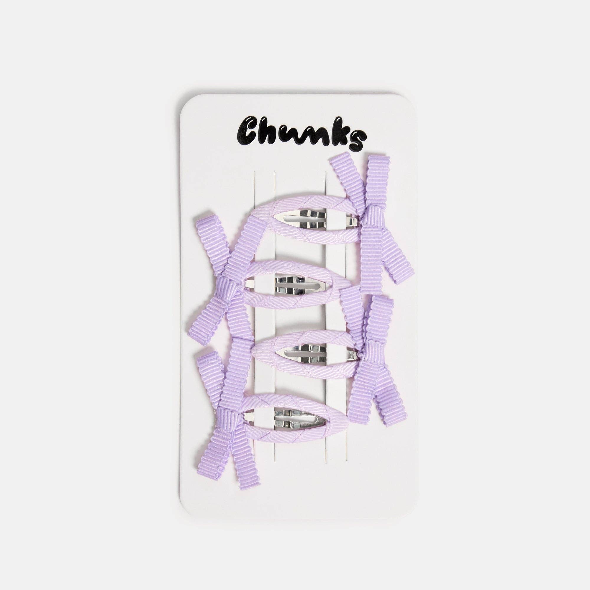 Bow Snap Clips in Lilac
