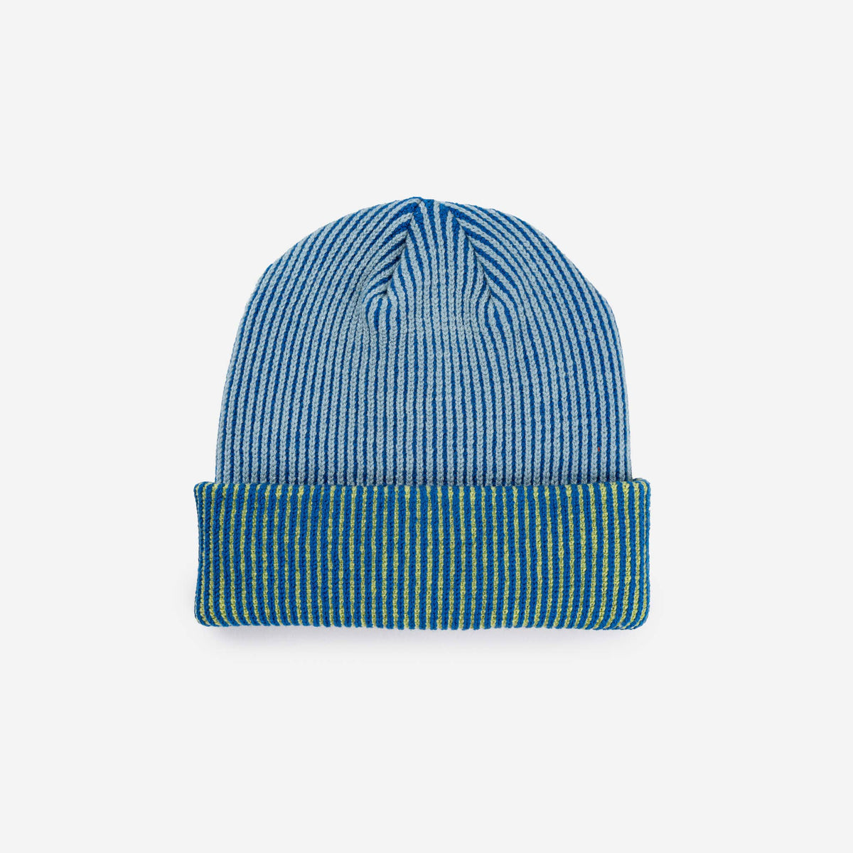 Pinstripe Plush Beanie - Cobalt