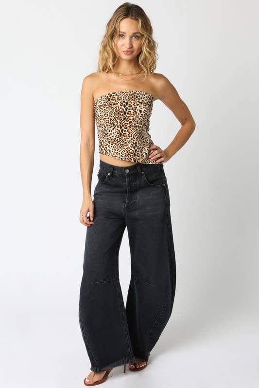 Sarah Leopard Tube Top