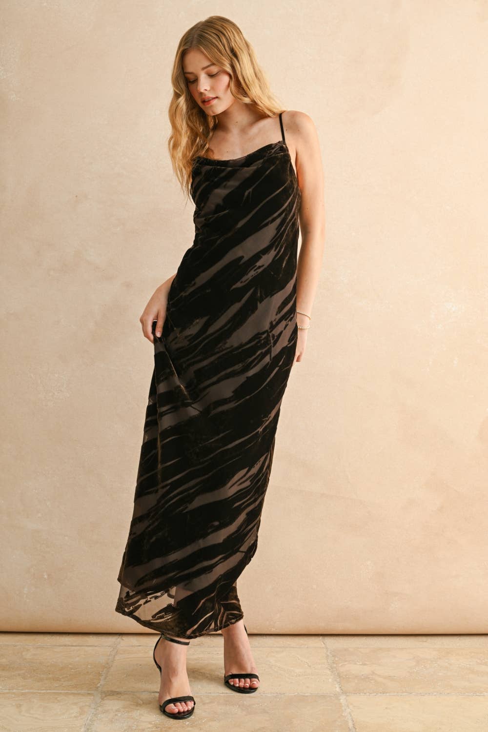 Velvet Textured Maxi Dress