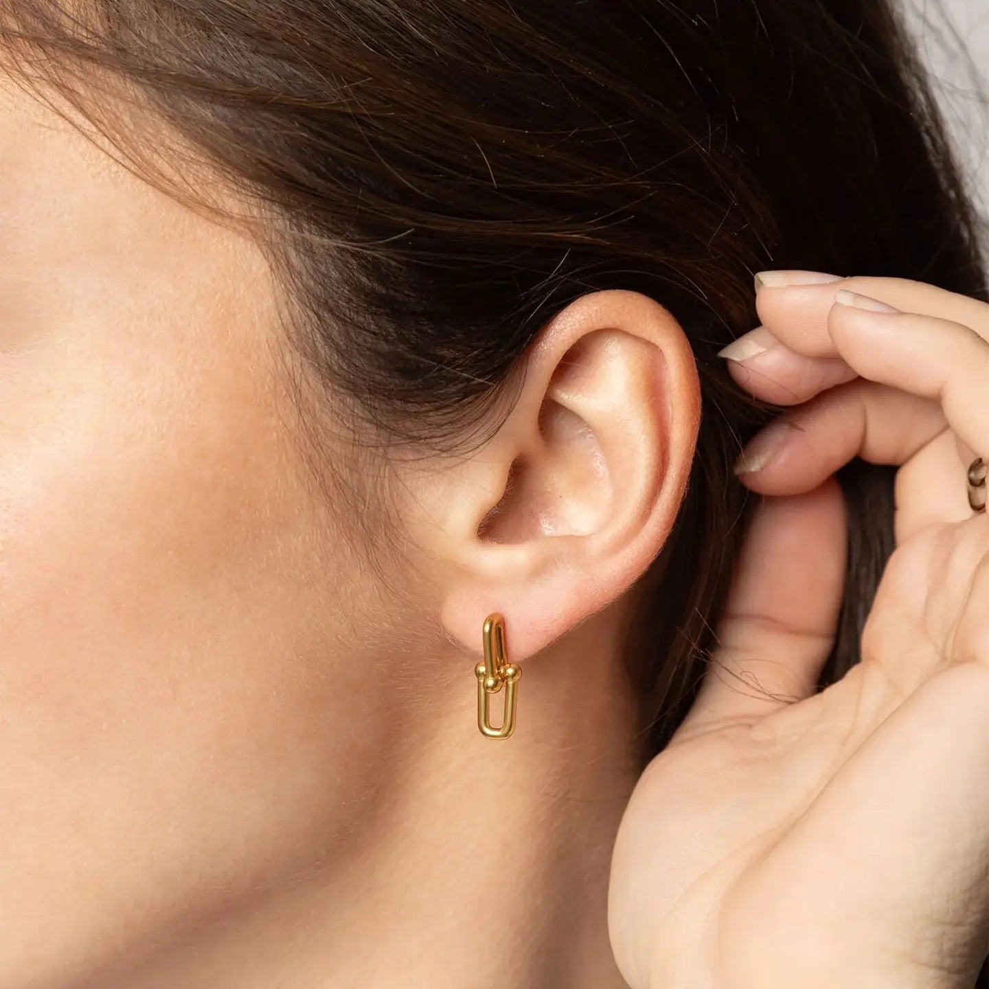 Thick Ulock Chain Earrings