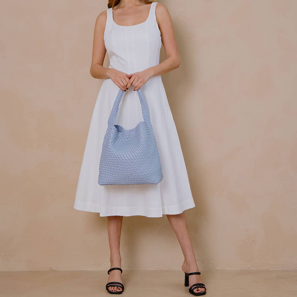 Johanna Blue Large Recycled Vegan Shoulder Bag