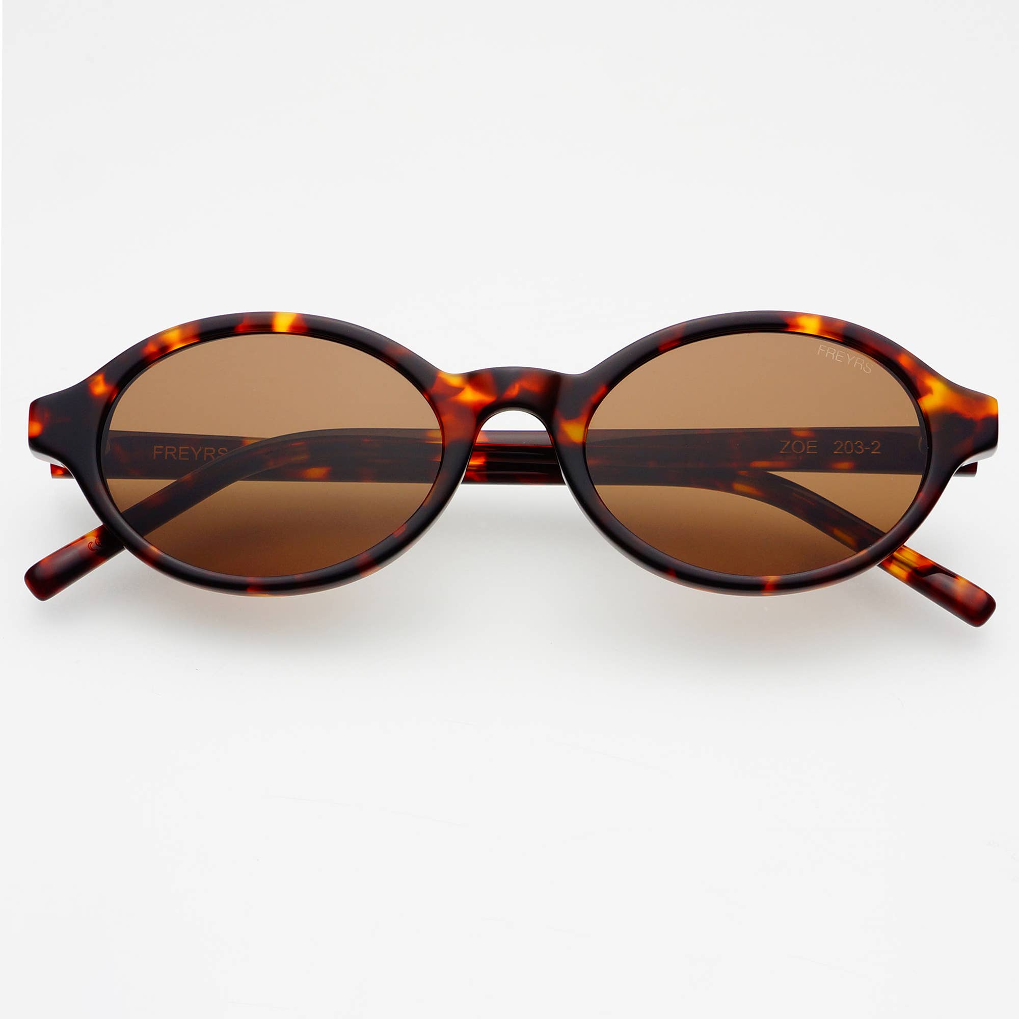 Zoe Tortoise Round Sunglasses