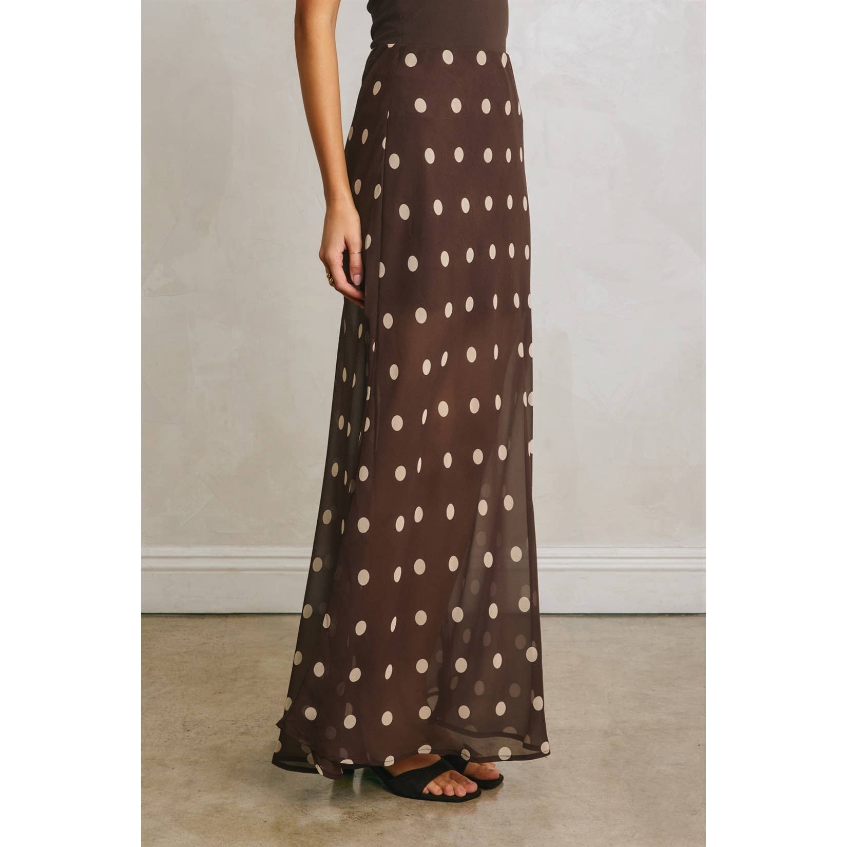 Polka Dot Maxi Skirt