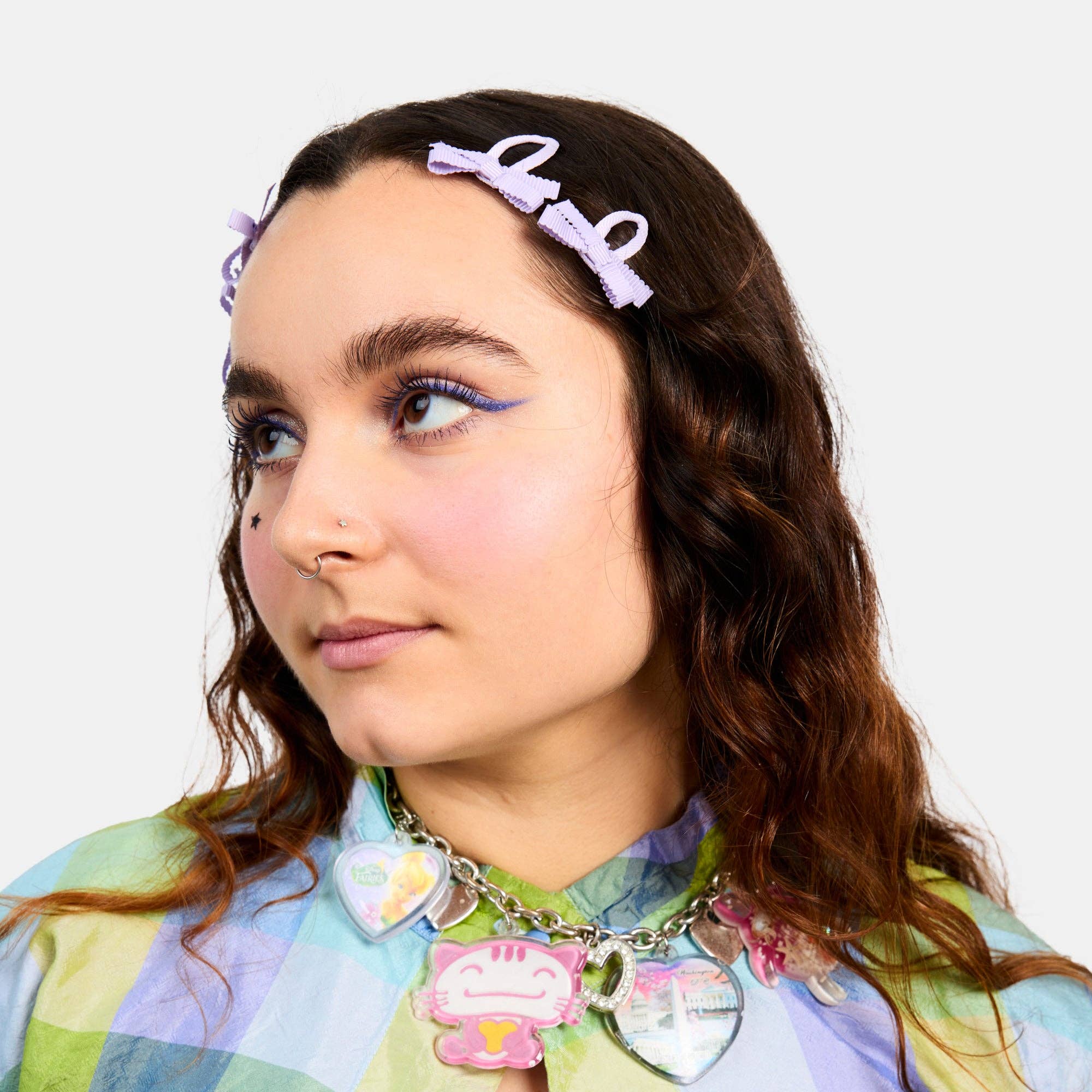 Bow Snap Clips in Lilac