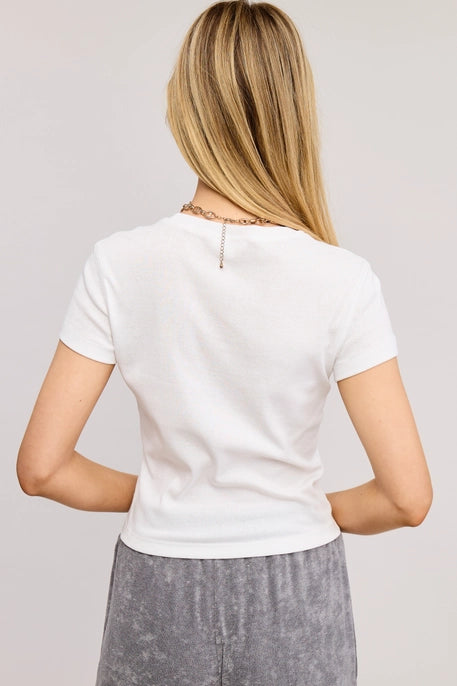 White Baby Tee
