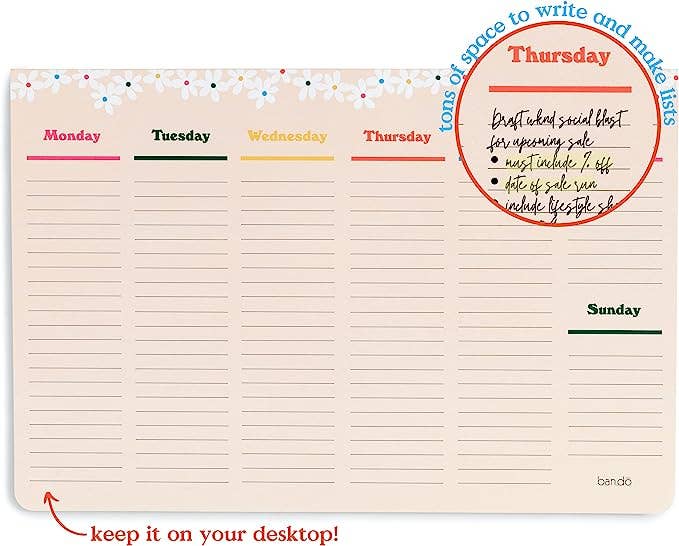 Week-To-Week Mega Desk Notepad